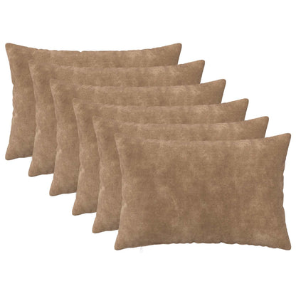 Cushion with Pillow HEERLEN 6 pcs Taupe Microfiber Fleece