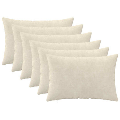 Cushion with Pillow HEERLEN 6 pcs Cream Microfiber Fleece