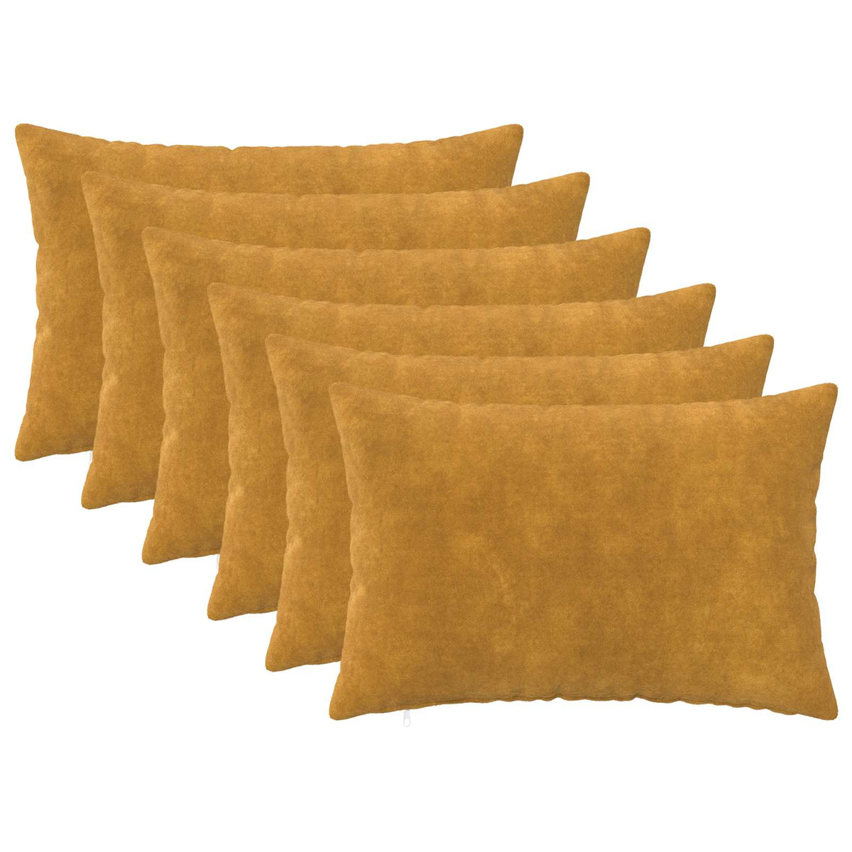 Cushion with Pillow HEERLEN 6 pcs Yellow Microfiber Fleece