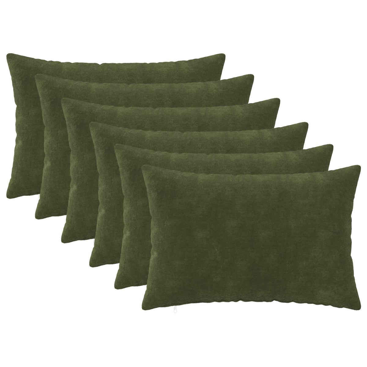 Cushion with Pillow HEERLEN 6 pcs Green Microfiber Fleece
