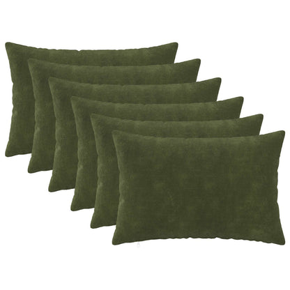Cushion with Pillow HEERLEN 6 pcs Green Microfiber Fleece