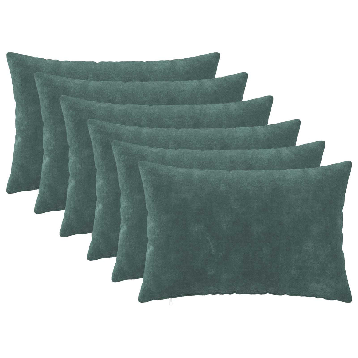 Cushion with Pillow HEERLEN 6 pcs Sea Blue Microfiber Fleece