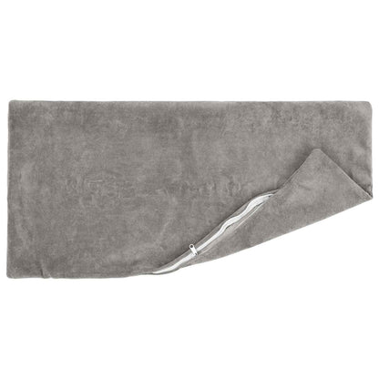 Cushion with Pillow HEERLEN 6 pcs Light Grey Microfiber Fleece