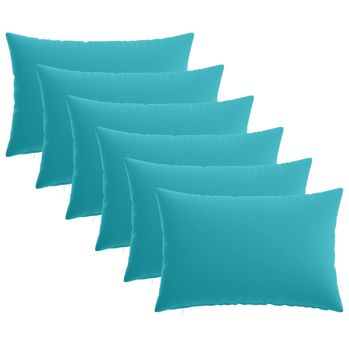 Cushion with Pillow HEERLEN 6 pcs Turquoise Polyester