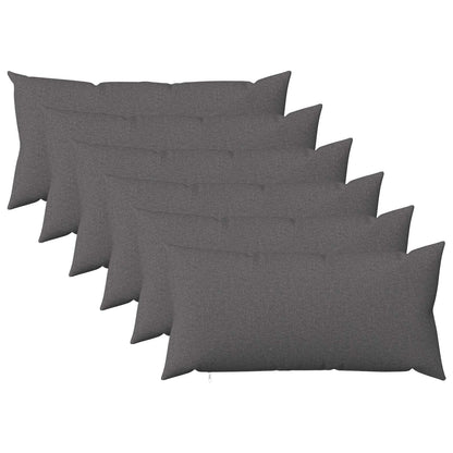 Throw Pillow 6 pcs HEERLEN Light Grey 40 x 70 cm Fabric