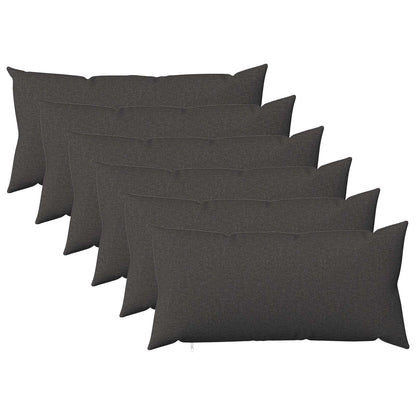 Throw Pillow 6 pcs HEERLEN Dark Grey 40 x 70 cm Fabric