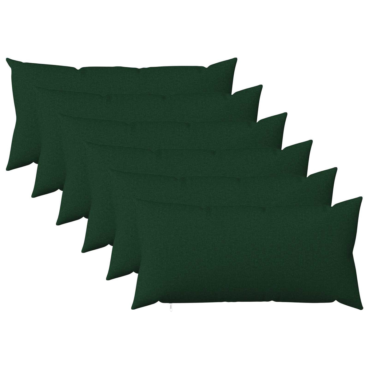 Throw Pillow 6 pcs HEERLEN Dark Green 40 x 70 cm Fabric