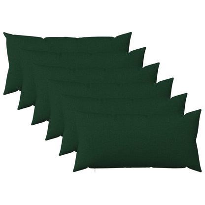 Throw Pillow 6 pcs HEERLEN Dark Green 40 x 70 cm Fabric
