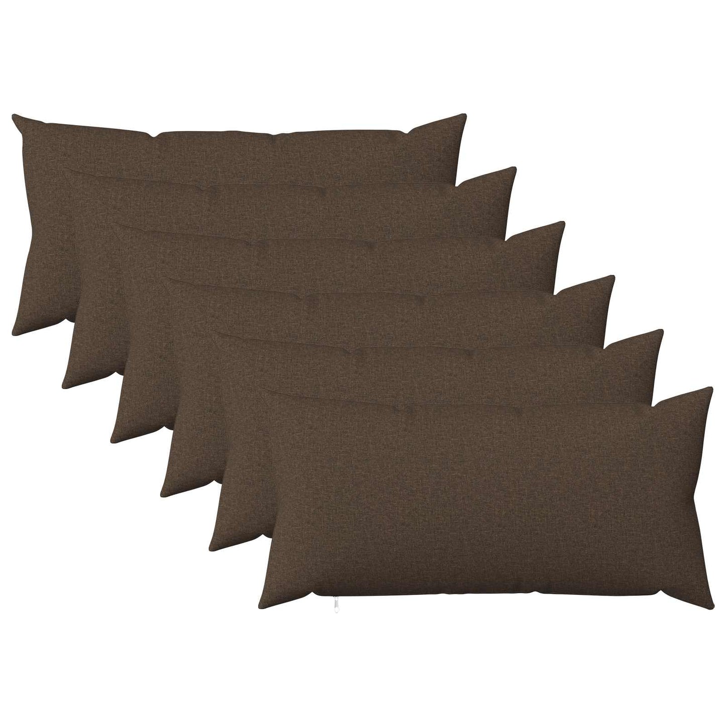 Cushion with Pillow HEERLEN 6 pcs Taupe Fabric