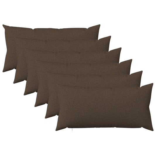 Cushion with Pillow HEERLEN 6 pcs Taupe Fabric