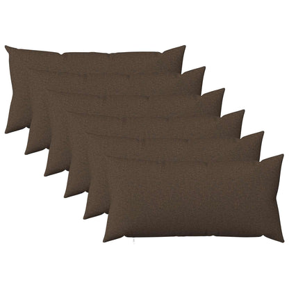 Throw Pillow 6 pcs HEERLEN Taupe 40 x 70 cm Fabric