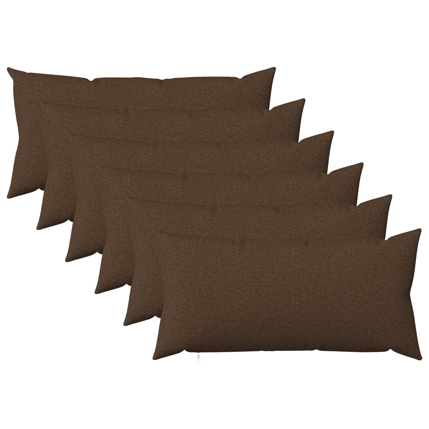 Cushion with Pillow HEERLEN 6 pcs Brown Fabric
