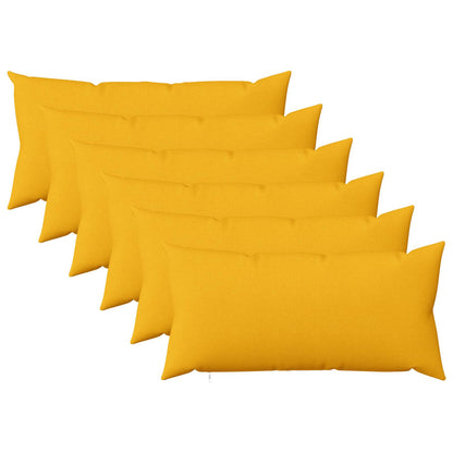 Throw Pillow 6 pcs HEERLEN Light Yellow 40 x 70 cm Fabric