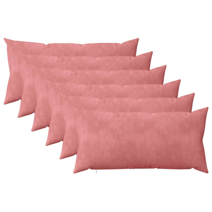 Cushion with Pillow HEERLEN 6 pcs Pink Velvet