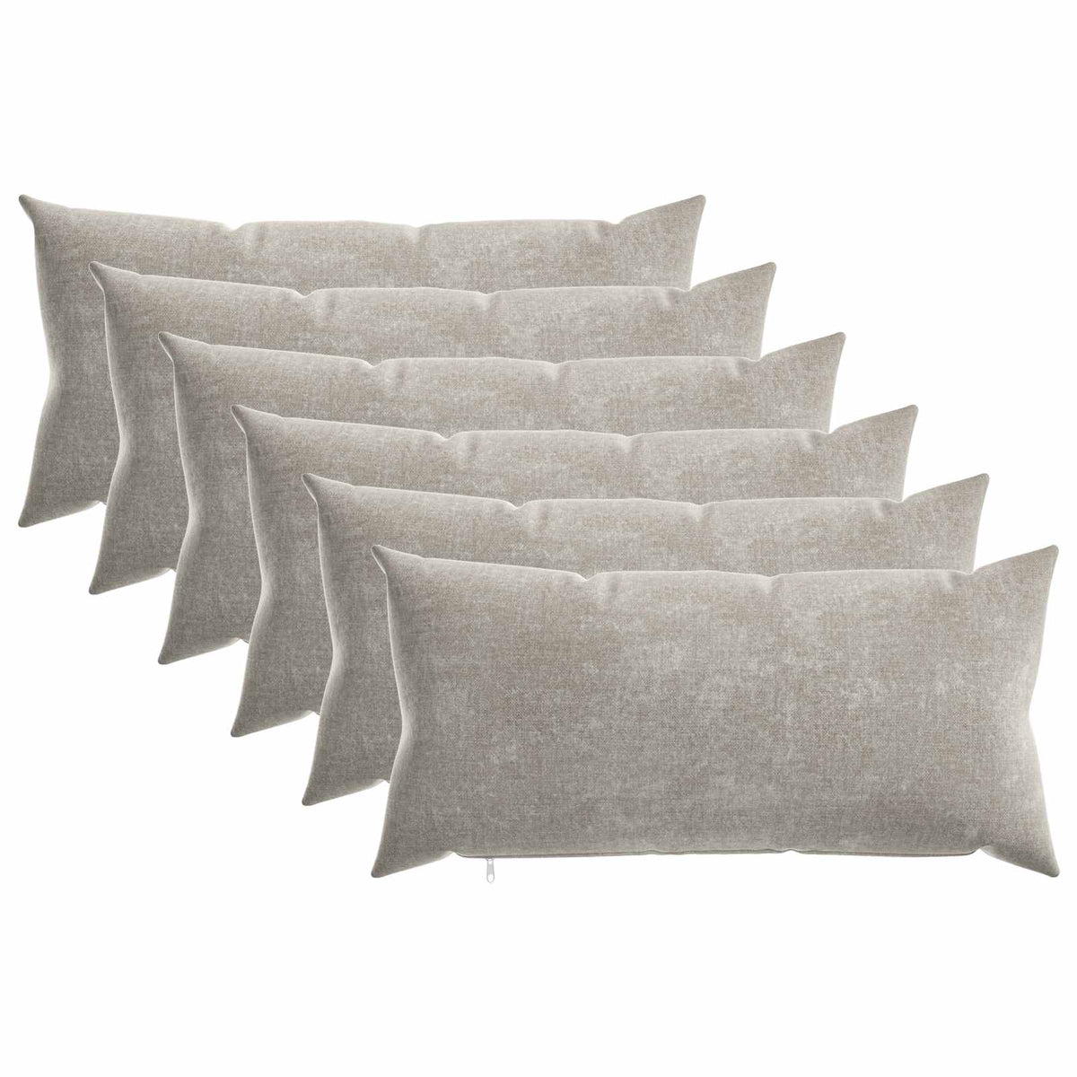 Throw Pillow 6 pcs HEERLEN Light Grey 40 x 70 cm