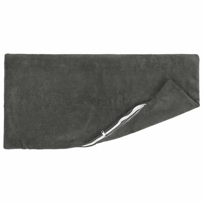 Cushion with Pillow HEERLEN 6 pcs Anthracite Microfiber Fleece