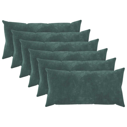 Cushion with Pillow HEERLEN 6 pcs Sea Blue Microfiber Fleece