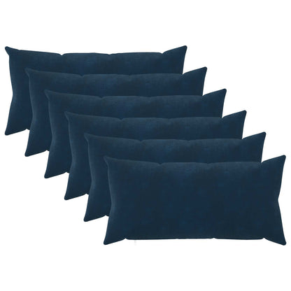 Cushion with Pillow HEERLEN 6 pcs Blue Microfiber Fleece