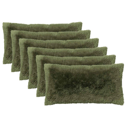 Cushion with Pillow HEERLEN 6 pcs Green PV Fleece