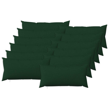Cushion with Pillow HEERLEN 12 pcs Dark Green Fabric