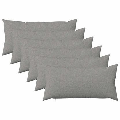 Cushion with Pillow HEERLEN 6 pcs Cloud Grey Fabric