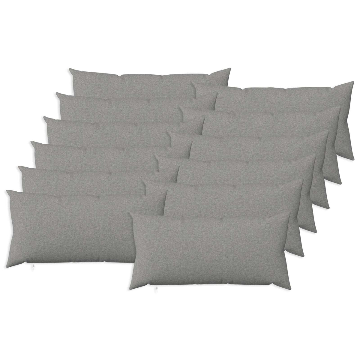 Cushion with Pillow HEERLEN 12 pcs Cloud Grey Fabric