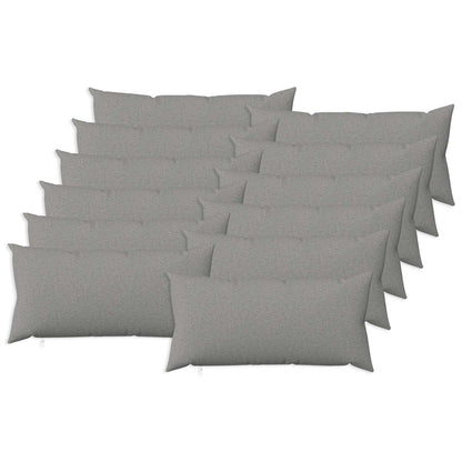 Cushion with Pillow HEERLEN 12 pcs Cloud Grey Fabric