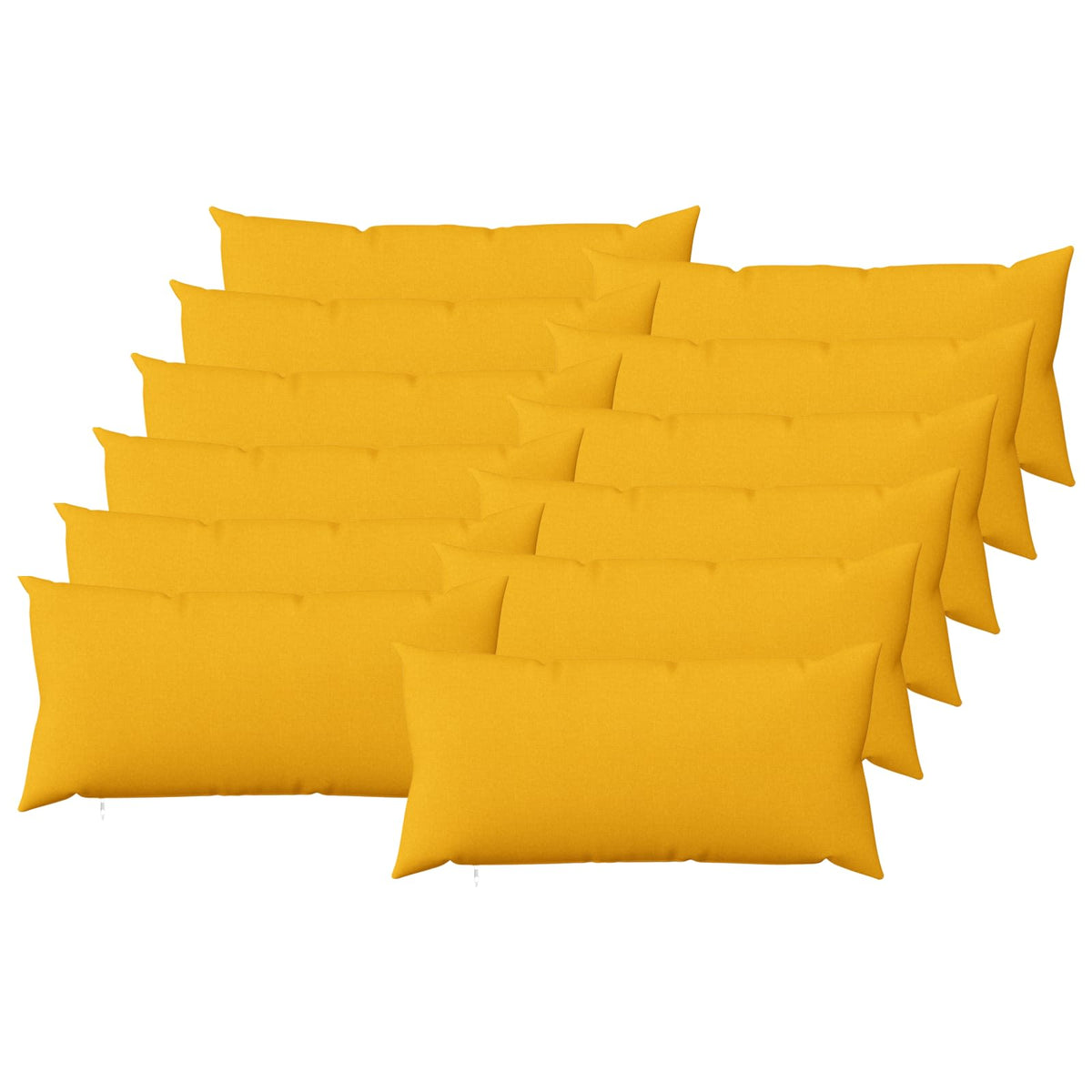 Throw Pillow 12 pcs HEERLEN Light Yellow 40 x 80 cm Fabric