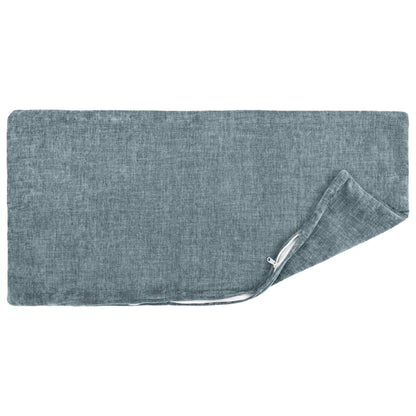 Cushion with Pillow HEERLEN 12 pcs Light Blue Chenille Fabric