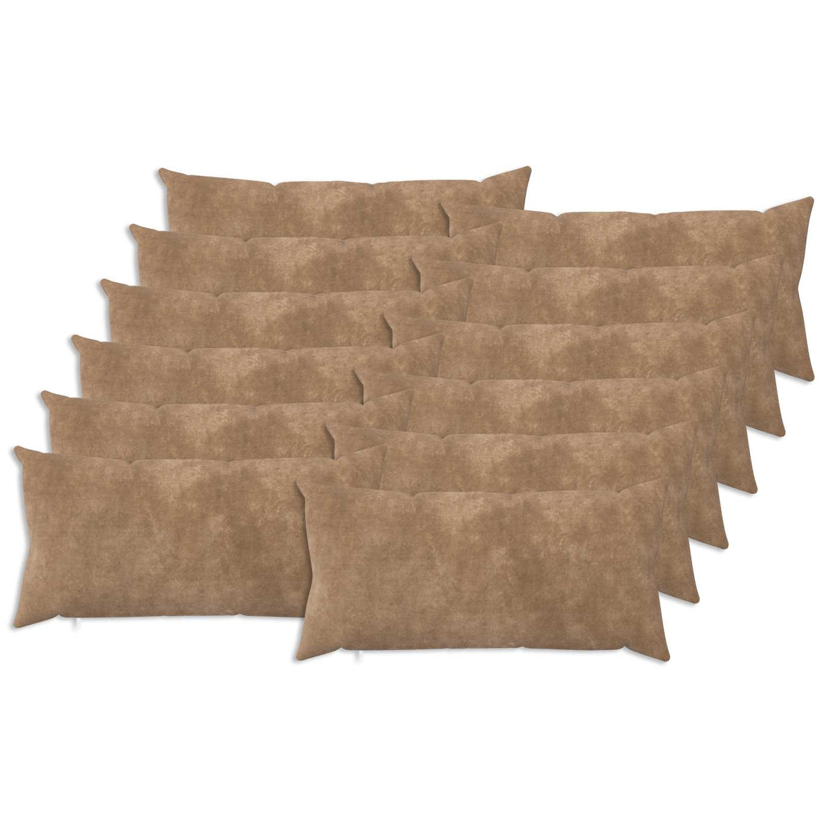 Cushion with Pillow HEERLEN 12 pcs Taupe Microfiber Fleece