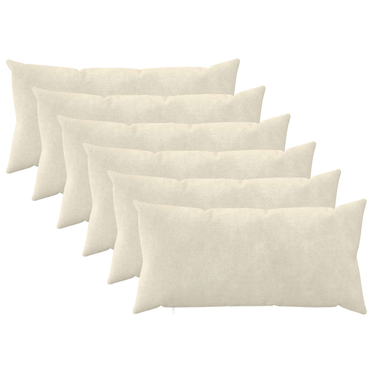Cushion with Pillow HEERLEN 6 pcs Cream Microfiber Fleece
