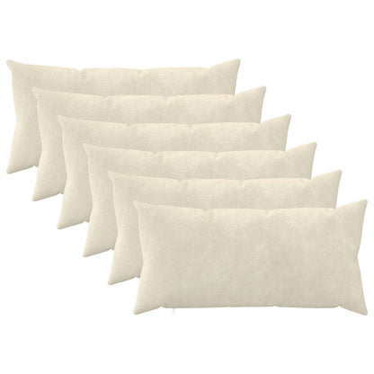 Cushion with Pillow HEERLEN 6 pcs Cream Microfiber Fleece