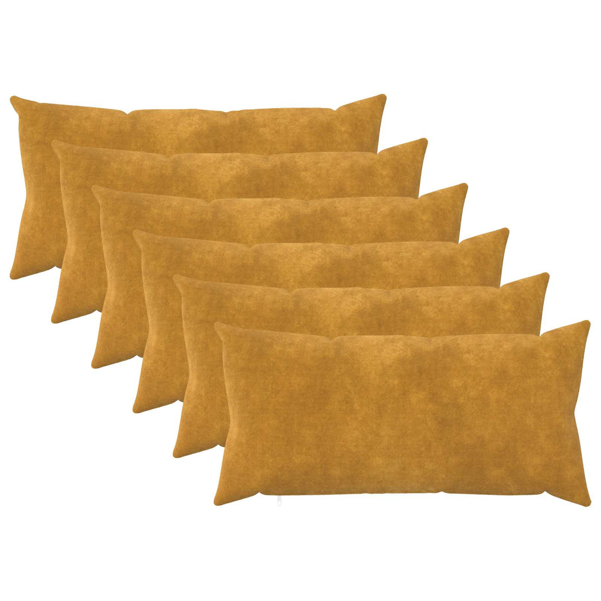Cushion with Pillow HEERLEN 6 pcs Yellow Microfiber Fleece