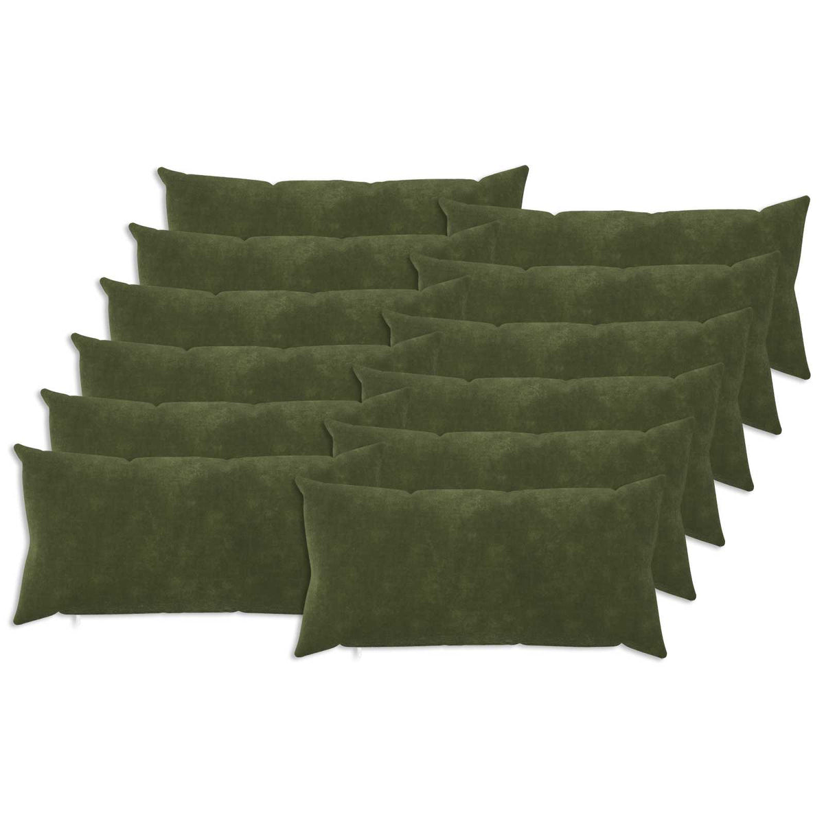 Cushion with Pillow HEERLEN 12 pcs Green Microfiber Fleece
