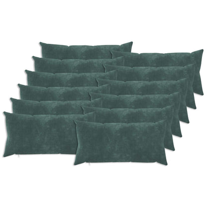 Cushion with Pillow HEERLEN 12 pcs Sea Blue Microfiber Fleece