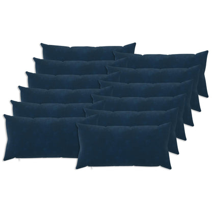 Cushion with Pillow HEERLEN 12 pcs Blue Microfiber Fleece