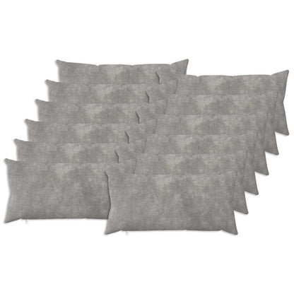Cushion with Pillow HEERLEN 12 pcs Light Grey Microfiber Fleece
