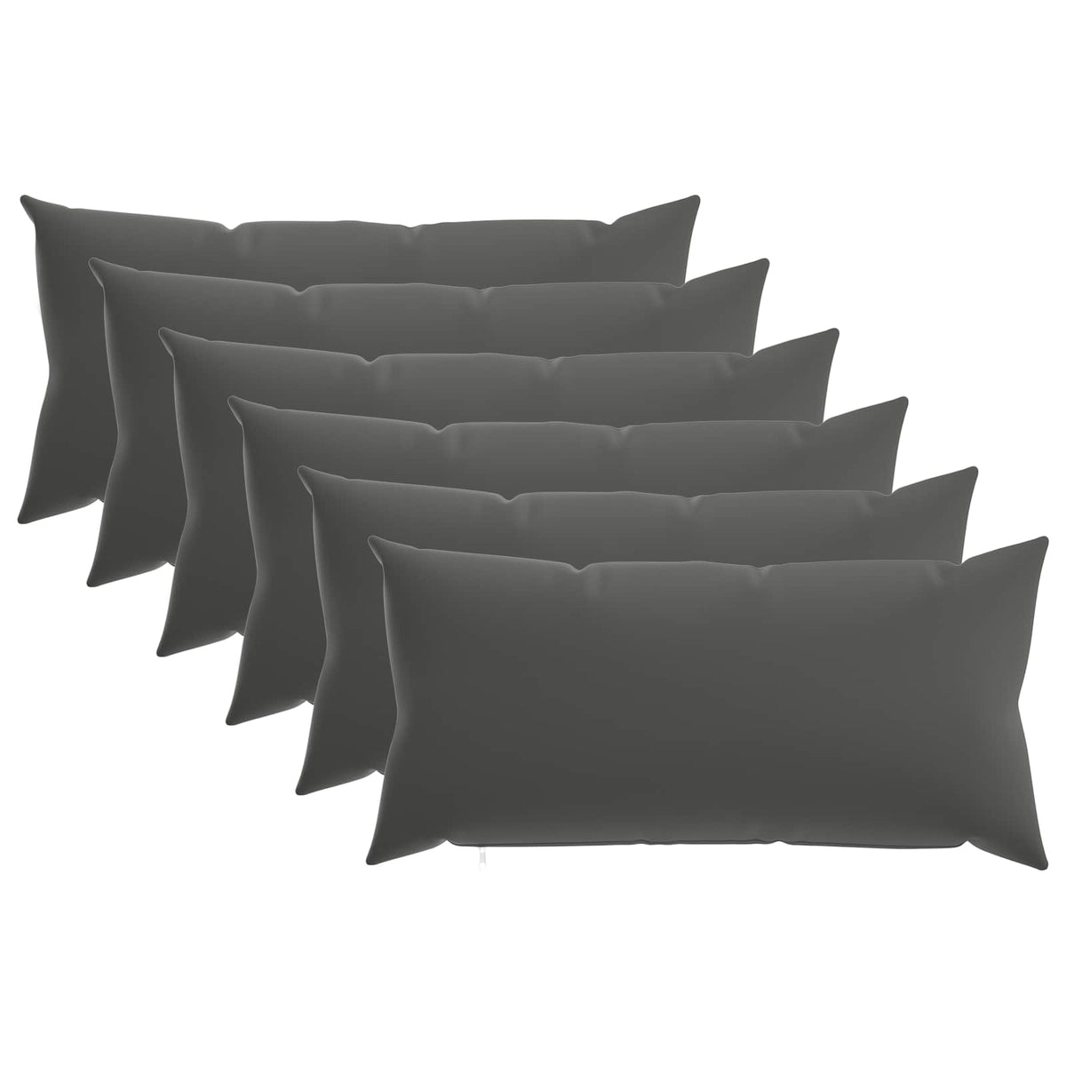 Throw Pillow 6 pcs HEERLEN Anthracite 40 x 80 cm Polyester