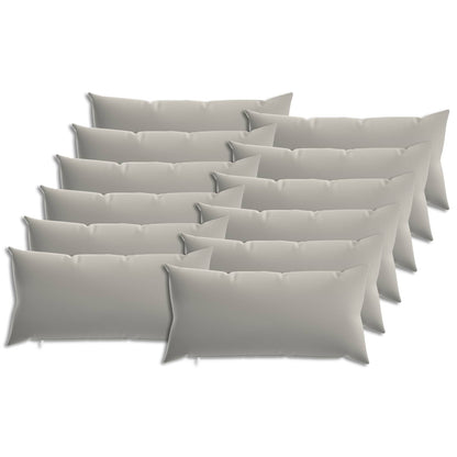 Cushion with Pillow HEERLEN 12 pcs Grey Polyester