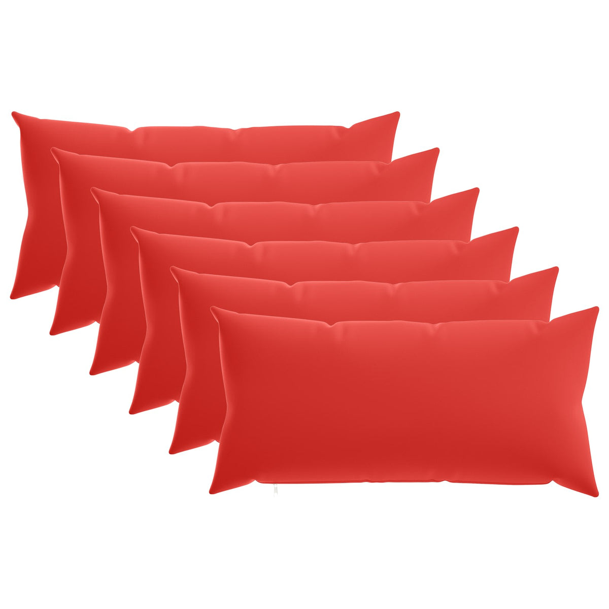 Cushion with Pillow HEERLEN 6 pcs Red Polyester