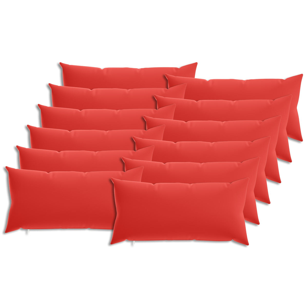 Cushion with Pillow HEERLEN 12 pcs Red Polyester