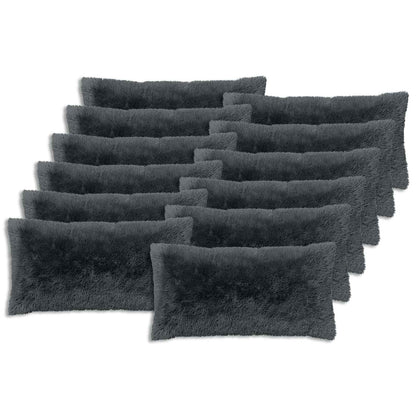 Cushion with Pillow HEERLEN 12 pcs Anthracite PV Fleece