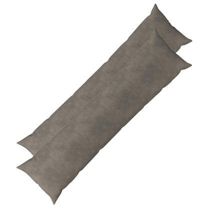 Cushion with Pillow HEERLEN 2 pcs Light Grey Velvet