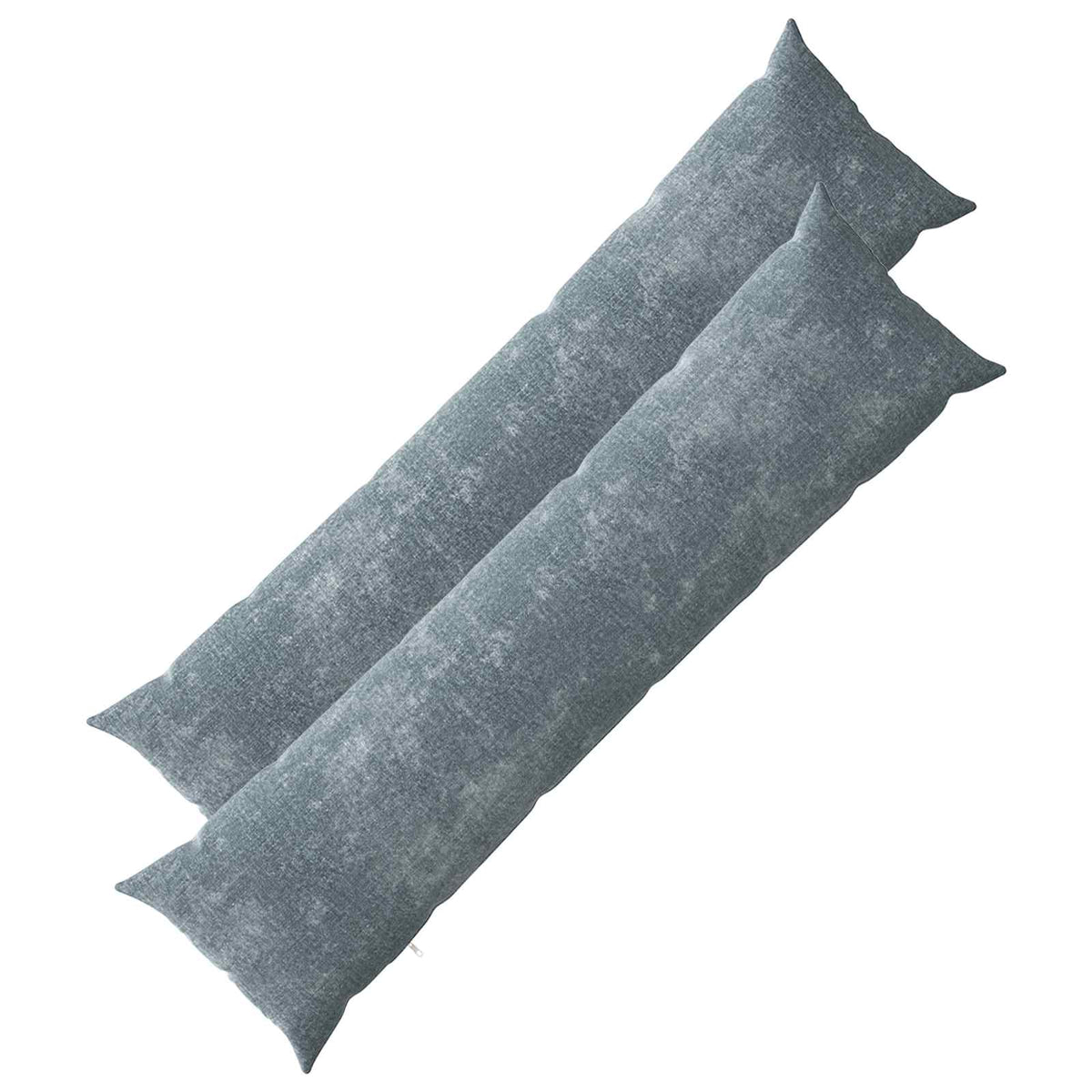 Cushion with Pillow HEERLEN 2 pcs Light Blue Chenille Fabric