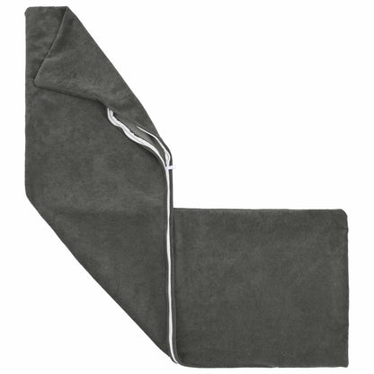 Cushion with Pillow HEERLEN 2 pcs Anthracite Microfiber Fleece