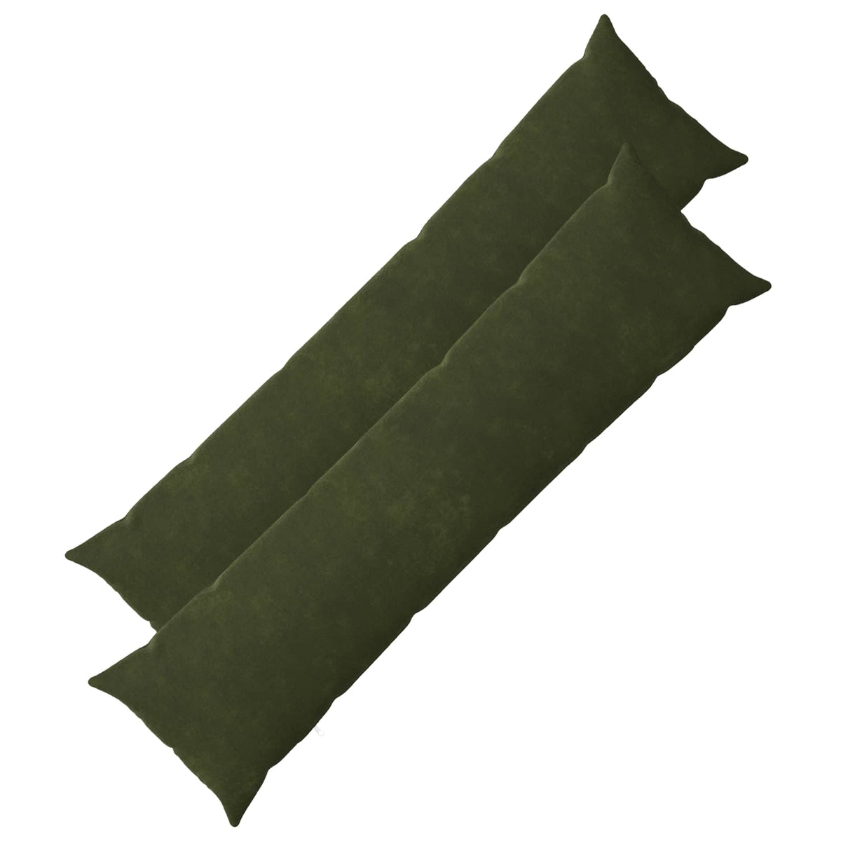 Throw Pillow 2 pcs HEERLEN Green 40 x 145 cm Microfiber Fleece
