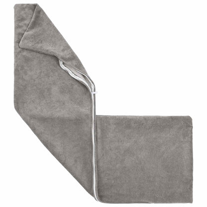 Cushion with Pillow HEERLEN 2 pcs Light Grey Microfiber Fleece