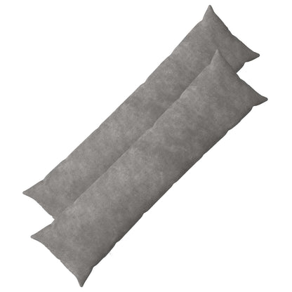 Cushion with Pillow HEERLEN 2 pcs Light Grey Microfiber Fleece