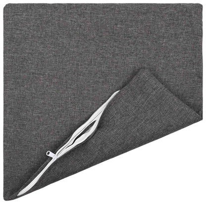 Cushion with Pillow HEERLEN 12 pcs Light Grey Fabric