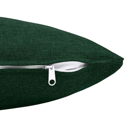 Cushion with Pillow HEERLEN 12 pcs Dark Green Fabric